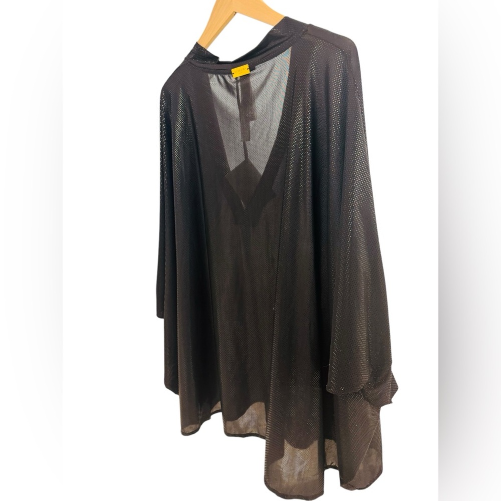 BALMAIN***Black Over-Sized Sheer V-Neck Tunic***Small $785 - Picture 6 of 7